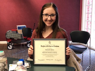 Hannah Askew Receives DAR Good Citizen Award | PCA Eagles